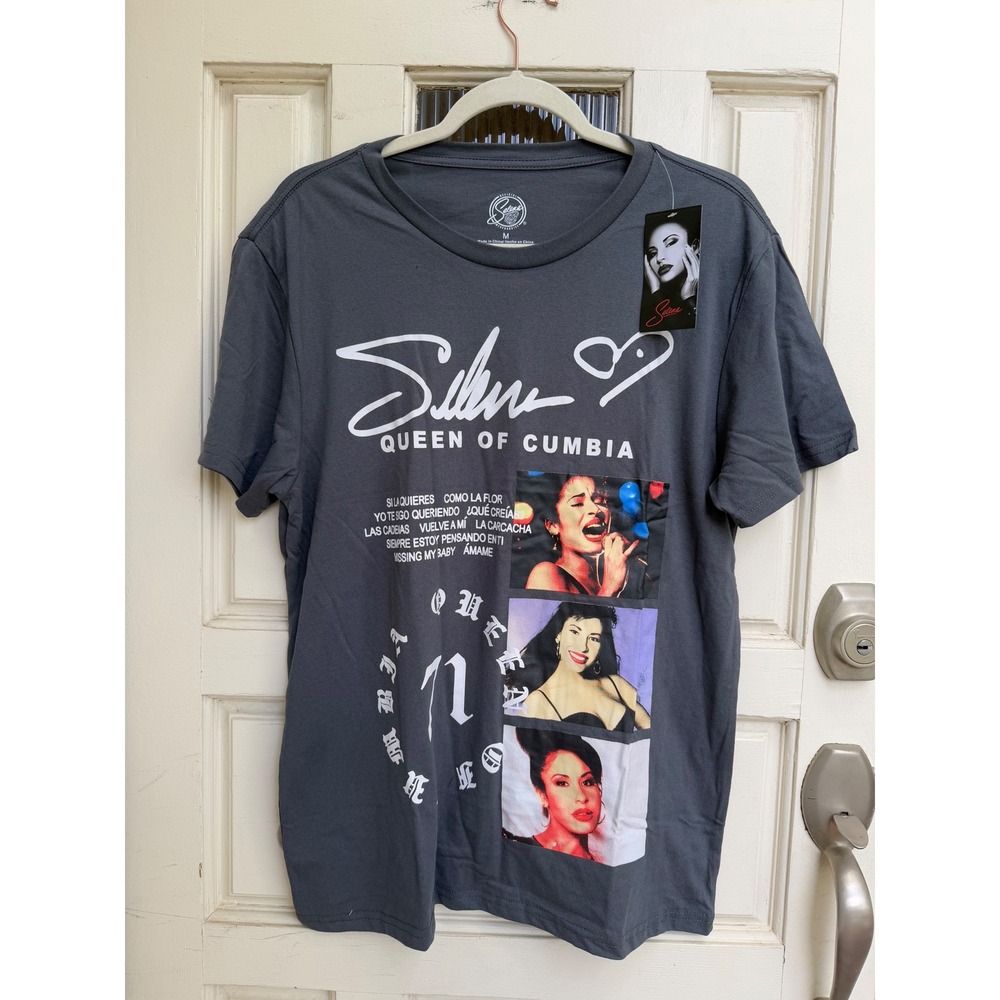 Selena Queen‎ of Cumbia Graphic Tee Y2K Style Short Sleeve T-Shirt Size Large